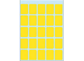 Etiket herma 3661 15x20mm geel 125stuks