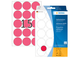 Etiket HERMA 2276 rond 32mm fluor rood 360 stuks