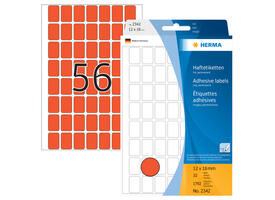 Etiket HERMA 2342 12x18mm rood 1792 stuks