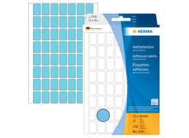 Etiket HERMA 2343 12x18mm blauw 1792 stuks