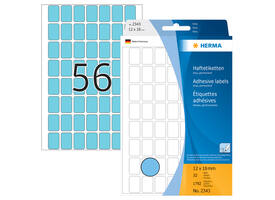 Etiket HERMA 2343 12x18mm blauw 1792 stuks