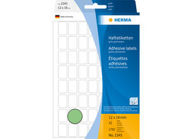 Etiket HERMA 2345 12x18mm groen 1792 stuks