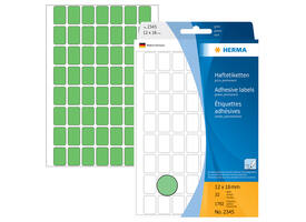 Etiket HERMA 2345 12x18mm groen 1792 stuks