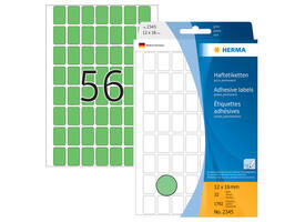 Etiket HERMA 2345 12x18mm groen 1792 stuks