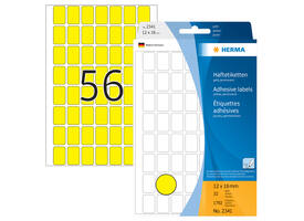 Etiket HERMA 2341 12x18mm geel 1792 stuks