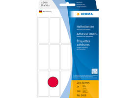 Etiket HERMA 2416 20x50mm fluor rood 360 stuks