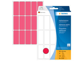 Etiket HERMA 2416 20x50mm fluor rood 360 stuks