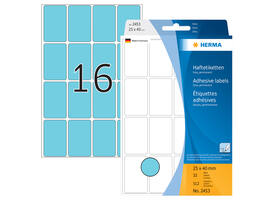 Etiket HERMA 2453 25x40mm blauw 512 stuks