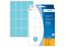 Etiket HERMA 2453 25x40mm blauw 512 stuks