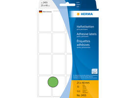 Etiket HERMA 2455 25x40mm groen 512 stuks