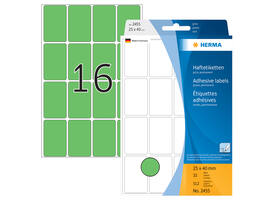 Etiket HERMA 2455 25x40mm groen 512 stuks