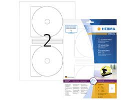 Etiket HERMA 8624 CD 116mm wit opaqua 20 stuks
