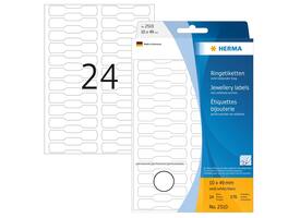 Etiket HERMA 2510 10x49mm wit 576 stuks