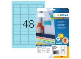 Etiket HERMA 4368 45.7x21.2mm verwijderbaar blauw 960 stuks