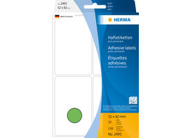 Etiket HERMA 2495 52x82mm groen 128 stuks