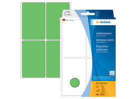 Etiket HERMA 2495 52x82mm groen 128 stuks