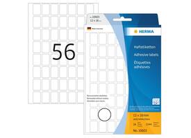 Etiket HERMA 10603 12x18mm verwijderbaar wit 1344 stuks