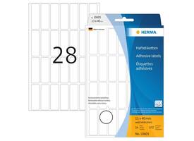 Etiket HERMA 10605 13x40mm verwijderbaar wit 672 stuks