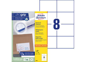 Etiket Avery 3427 105x74mm wit 800 stuks