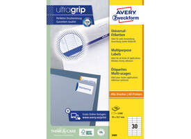 Etiket Avery 3489 70x29.7mm wit 3000 stuks