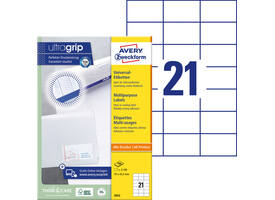 Etiket Avery 3652 70x42.3mm wit 2100 stuks