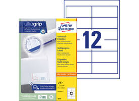 Etiket Avery 3659 97x42.3mm wit 1200 stuks