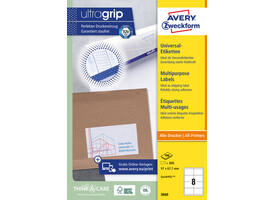 Etiket Avery 3660 97x67.7mm wit 800 stuks
