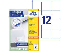 Etiket Avery 3661 70x67.7mm wit 1200 stuks
