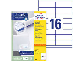 Etiket Avery 3665 105x33.8mm wit 1600 stuks