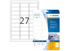 Naambadge etiket HERMA 4511 63.5x29.6mm wit 540 stuks