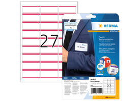 Naambadge etiket HERMA 4512 63.5x29.6mm wit/rood 540 stuks