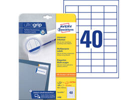 Etiket Avery 4780 48.5x25.4mm wit 1000 stuks