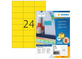 Etiket HERMA 4406 70x37mm geel 2400 stuks