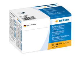 Etiket HERMA adres 4341 89x42mm op rol wit 250 stuks