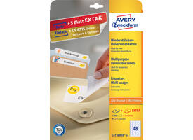 Etiket Avery L4736REV-25 45.7x21.2mm wit 1200 stuks