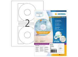 Etiket HERMA 4471 CD 116mm wit opaqua 200 stuks