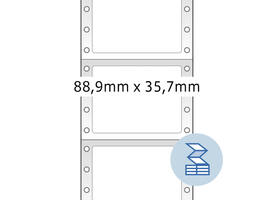 Etiket HERMA 8181 88.9x35.7mm 1-baans geel 2000 stuks