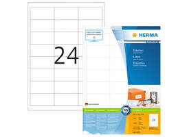 Etiket HERMA 4614 66x33.8mm premium wit 4800 stuks