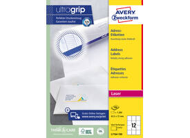 Etiket Avery L7164-100 63.5x72mm wit 1200 stuks