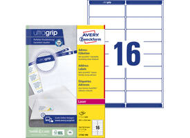Etiket Avery L7162-100 99.1x33.9mm wit 1600 stuks