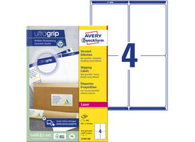 Etiket Avery L7169-100 99.1x139mm 400 stuks