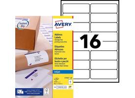 Etiket Avery J8162-100 99.1x33.9mm wit 1600 stuks