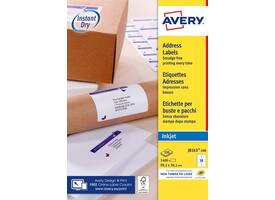 Etiket Avery J8163-100 99.1x38.1mm wit 1400 stuks