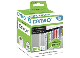 Etiket Dymo LabelWriter naamkaart ordner 59x190mm 1 rol á 110 stuks wit