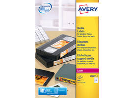 Etiket Avery L7665-25 72x21.2mm voor media tape's 600 stuks