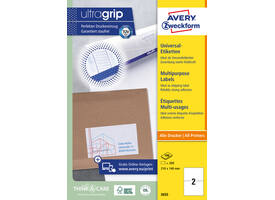 Etiket Avery 3655 210x148mm A5 wit 200 stuks