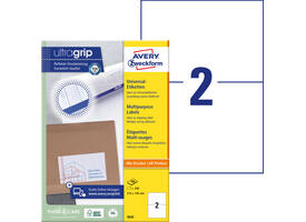 Etiket Avery 3655 210x148mm A5 wit 200 stuks