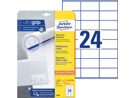 Etiket Avery 3490 70x36mm wit 600 stuks