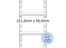Etiket HERMA 8163 101.6x48.4mm 1-baans wit 2000 stuks