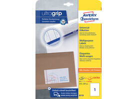 Etiket Avery 6119 210x297mm A4 wit 25 stuks